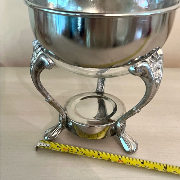 Vintage Ornate Silver plated Corning Carafe Serving Heat Proof Glass Pitcher - Picture 10 of 14